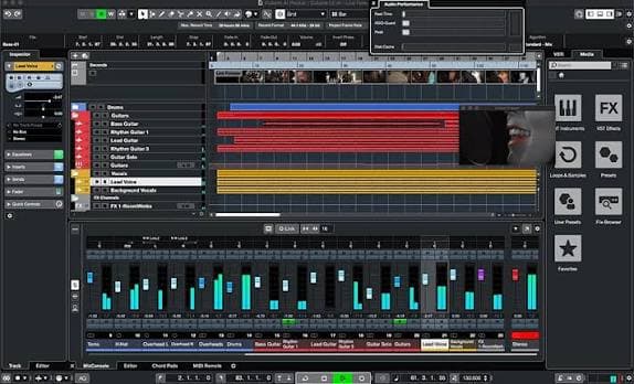 Cubase session