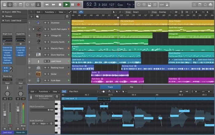 Logic Pro session